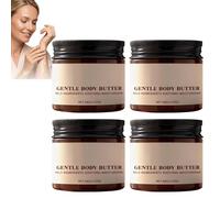 Mantequilla corporal con cúrcuma y aceite de coco, hidratación profunda, loción corporal reafirmante, enriquecida con aceite de coco, crema corporal hidratante y nutritiva. (4 unidades)