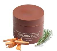 Mantequilla corporal para piel radiante castigar el cuerpo del cuerpo | Cuidado natural para el de las manos de la cara | 150 g de marrón | Huele a la piel después del baño de ducha o