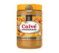 Mantequilla de cacahuete Calvé - pindakaas con pedazos de cacahuete de Holanda - tarro 35,2 onzas (1000 gramos)
