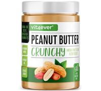 Mantequilla de Cacahuete Crujiente - 1kg Mantequilla de Cacahuete natural sin aditivos - Alta en proteínas - Mantequilla de cacahuete sin sal, aceite ni grasa de palma añadidos - Vegano