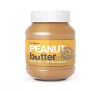 Mantequilla de cacahuete natural GymBeam, proteica, sin azúcar añadido, rica en grasas saludables, de gran sabor y textura cremosa, ideal para platos dulces y salados, Liso, 340 g