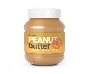 Mantequilla de cacahuete natural GymBeam, proteica, sin azúcar añadido, rica en grasas saludables, de gran sabor y textura cremosa, ideal para platos dulces y salados, crujiente, 340 g