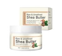 Mantequilla de karité orgánica cruda, 120 g, hidratante intensiva para rostro, cuerpo y cabello, cuidado natural de la piel para pieles secas y sensibles, vegana para todos los tipos de piel (120 g)