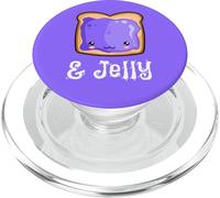 Mantequilla de maní y gelatina Kawaii PB&J a Juego con Mermelada de arándanos PopSockets PopGrip para MagSafe