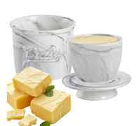 Mantequilla francesa - Mantequilla de cerámica con tapa | Contenedor de almacenamiento para mesa de cocina, cena, brunch, reunión de vacaciones, comida familiar, picnic
