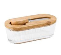 Mantequillera,300ml Transparente Hermética Vintage Cuadrada | Recipiente de Almacenamiento de Queso para - para Queso Verduras Frutas Hogar Picnic Camping Viaje