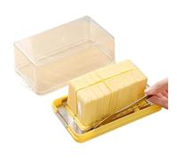 Mantequillera Caja for cortar y conservar mantequilla de queso con tapa, disco corte for , recipiente for almacenar , tazón forma cruz for(Large size)