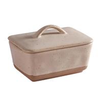 Mantequillera Con Tapa Mantequera de cerámica con tapa, soporte de porcelana vintage for guardar mantequeras, organizador de platos con asa, apto for lavavajillas(350ML Cream)