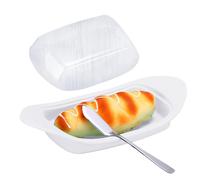 Mantequillera Con Tapa | Organizador de Alimentos con Forma de - Fuente para Mantequilla de Encimera | Para Hogar, Casa De Campo, Comedor, Restaurante, Reunión Familiar, Regalo De Casa Y Cumpleaños