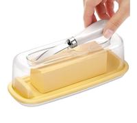 Mantequillero con Tapa | Recipiente Refrigerador Para Mantequilla,Con Portacuchillos y Conservador de Queso Transparente para Conservación en Cocina Hogar y Doméstica