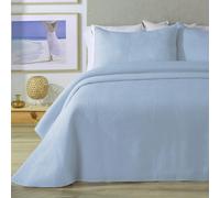 Manterol Colcha bouti nido de abeja celeste cama 135/140cm