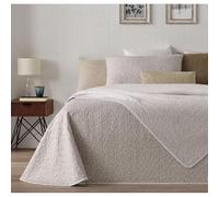 Manterol Colcha bouti Reversible Estampado florecillas y Rayas-Summer (Beige c.07, 90 cm)