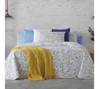 Manterol Colcha bouti reversible estampado rayas y círculos - cama 105cm