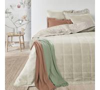 Manterol Colcha Boutí Reversible Vichy Wash - 100% Algodón - Acolchado Ligero - Tacto Suave - Incluye Fundas de Cojín - Primavera y Verano