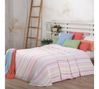 Manterol Colcha cubrecama jacquard algodón nido abeja naranja - cama 90/105cm