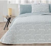 Manterol Colcha Jacquard Reversible, Cronos 768 05 Verde, Geométrico Contemporáneo, (Cama 135)