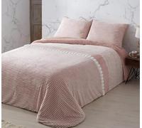Manterol Edredón Comforter con Borreguillo Doko 071 Rosal Nude 14, (Cama 150)