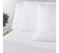 Manterol Juego DE SÁBANA LINERA Emporio Blanco 600 Hilos (Cama 200 cm.)