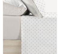 Manterol Juego de sábanas Estampadas 3/Piezas, Modelo: Summer 119, Color: C07-Beige, Medida: Cama de 135x190/200 +30 cm.