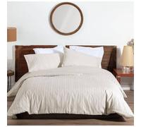 Manterol Juego Funda nórdica Reversible Franjas - Summer 126 (Beige, 90 cm)