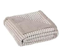 Manterol Manta Plaid sofá Borreguito Unicolor Rayas - Lines Melange (Beige c.07)