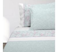 Manterol Sábanas Algodón Bloom 446 con diseño Estampado Floral. Juego de Cama Completo