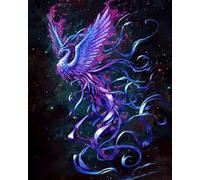 mantianhome GLTEYACO Kit de punto de cruz estampado Phoenix DIY Kit de bordado para principiantes 11CT Kit de bordado estampado avanzado para decoración del hogar-40X50CM