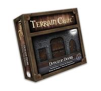 mantic Terrain Crate - Juego de puertas de mazmorra de tamaño mediano | Miniaturas 3D altamente detalladas | Accesorio de juego de mesa premontado para juegos de guerra, juegos de mesa y juegos de rol