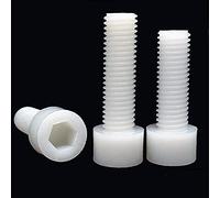 Mantiene las cosas en su sitio Tornillo de cabeza de cabeza hexagonal de nylon PA66 M3 M4 M5 M6 M8 M10 M12 Adecuado para una variedad de ubicaciones(M12x20 (10pcs))