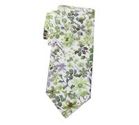 Mantieqingway Corbata delgada para hombre, corbatas florales de algodón para hombre, corbata de boda para novio, padrinos de boda, misiones, bailes, A White Green Floral, Medium