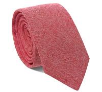 Mantieqingway Corbatas ajustadas para hombres, corbata de algodón y lino para el cuello para vestido diario, bodas, novios, padrinos de boda, misiones, bailes, Rojo, 2.95 inch
