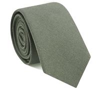Mantieqingway Corbatas delgadas para hombre, corbata de lino de algodón para el cuello para vestido diario, bodas, novios, padrinos de boda, misiones, bailes, Verde savia, 2.95 inch