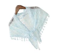 Mantilla Pañuelo en la cabeza con adornos de encaje Bufanda transpirable para mujeres Poliéster ligero Uso diario y uso exterior Bufanda de encaje elegante Cómoda cubierta para la cabeza Poliéster