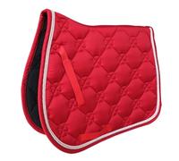 Mantilla para Caballo Almohadilla for silla de montar, doma de caballo, estera de apoyo, accesorio de equipo ecuestre que absorbe los golpes de algodón(Red)