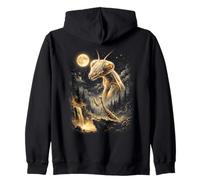 Mantis Rezando Aullando a la Luna Meme Sudadera con Capucha