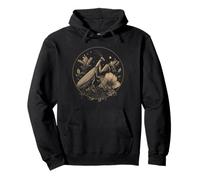 Mantis Rezando Oscuro Flor Silvestre Floral Vintage Sudadera con Capucha