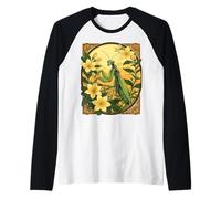 Mantis Y Flores De Jazmín Amarillo Camiseta Manga Raglan