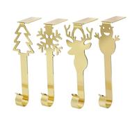 Mantle Stocking Hooks - 4 Pieces Heavy Duty Non Slip Clips, Holiday Decoration, Christmas Garland Hanger and Stocking Holders for Home, Window, Counter, Table, Shelf, Staircase