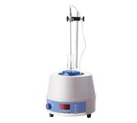 Manto calefactor de laboratorio con agitador magnético, pantalla digital, temperatura y velocidad ajustables, para experimentos químicos