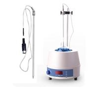 Manto calefactor de laboratorio con agitador magnético para matraces de fondo redondo, control de temperatura y velocidad ajustable