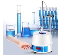 Manto de calefacción digital con agitador magnético, calentador termostático de laboratorio para un calentamiento y mezcla eficientes de líquidos (100 ml)