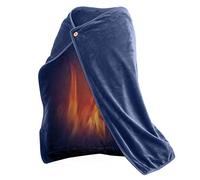 Mantón Calefactor Manta Calefactable Chal Caliente con Calefacción USB Mantón de Manta Eléctrica Cálida Manta Tipo Chal Calefactable Recargable para El Hogar Oficina(Color:Blue)