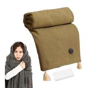 Mantón De Manta Calefactable Portátil, 58"X32" Manta Térmica USB Con Batería Con 3 Modos Calefacción, Manta Eléctrica Para Exteriores, Calentamiento Rápido De 15s Mantón Calentado Con Cremallera