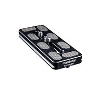 Mantona AS-100-2M - Placa de liberación rápida Compatible con Arca-Swiss, 100 x 38 mm, con Tornillos y Marca Central
