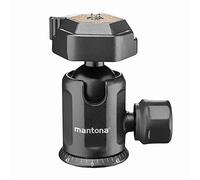 Mantona Basic TBH 2. VI Cabezal Panorámico 360° - con placa de liberación rápida, Carga hasta 8 kg, Peso 330 g, Aluminio, para trípodes y cámaras DSLR/DSLM