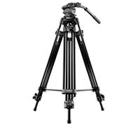 Mantona Dolomit 1300 - Trípode para DSLR y vídeo de 188 cm con Mango Giratorio, Color Negro