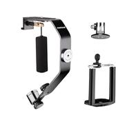 Mantona Estabilizador de cámara 240 x 160 x 30 mm Compatible con Varias Marcas/Modelos Rosca 1/4" para Smartphone videocámara cámara de acción 5 contrapesos Mango de Espuma Nivel de Burbuja