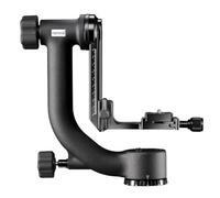 Mantona Gimbal TK-I - Cabezal para trípode para teleobjetivos (Incluye Zapata de Cambio rápido, conexión 3/8"), Negro