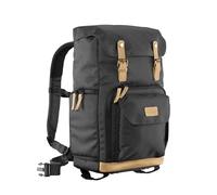 Mantona - Mochila con Aplicaciones de Piel (para una cámara réflex, 3 Objetivos y Accesorios), Color Verde