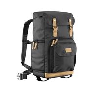 Mantona - Mochila con Aplicaciones de Piel (para una cámara réflex, 3 Objetivos y Accesorios), Color Verde